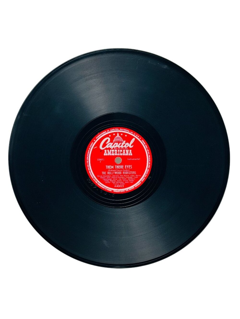 The Hollywood Hucksters Them There Eyes 10in Shellac 78 RPM Capitol A40022